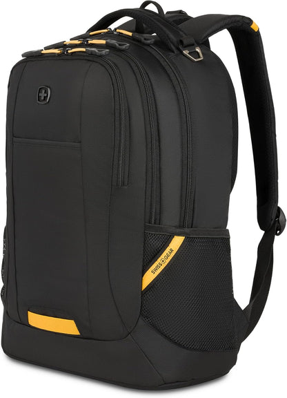 SwissGear Cecil 5505 Laptop Backpack, Black/Gold, 18-Inch