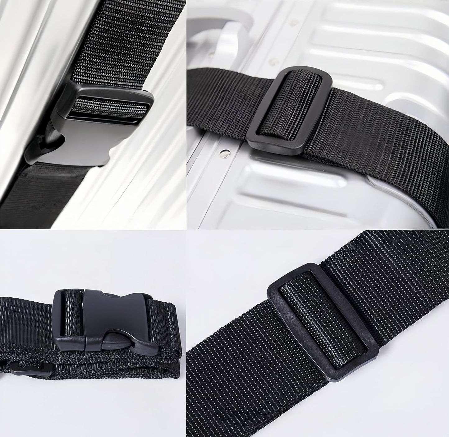 Adjustable Heavy-Duty Luggage Straps for Suitcases – Thickened Travel Belts for Carry-On, Checked Bags, and Backpacks – Keep Your Luggage Secure (Black)