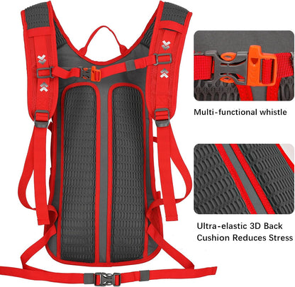 LARIPOP Hydration Backpack, 18L Hiking Backpack with 2L Water Bladder, Lightweight Water Pack for Cycling, Hiking, Biking