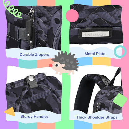 iniuniu Diaper Bag Backpack, 4 in 1 kit Large Unisex Baby Bags for Boys Girls, Waterproof Travel Back Pack with Diaper Pouch