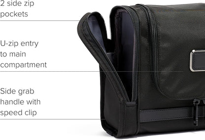 TUMI - Alpha Hanging Travel Kit - Toiletries and Cosmetics Organizer - Travel Essentials Bag with Hooks & Pockets - Black