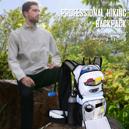 N NEVO RHINO Hydration Backpack, 18L Multipurpose Hiking Backpack with 3L Water Bladder, Water Backpack Insulated Hydration Pack Ideal for Hiking and Cycling