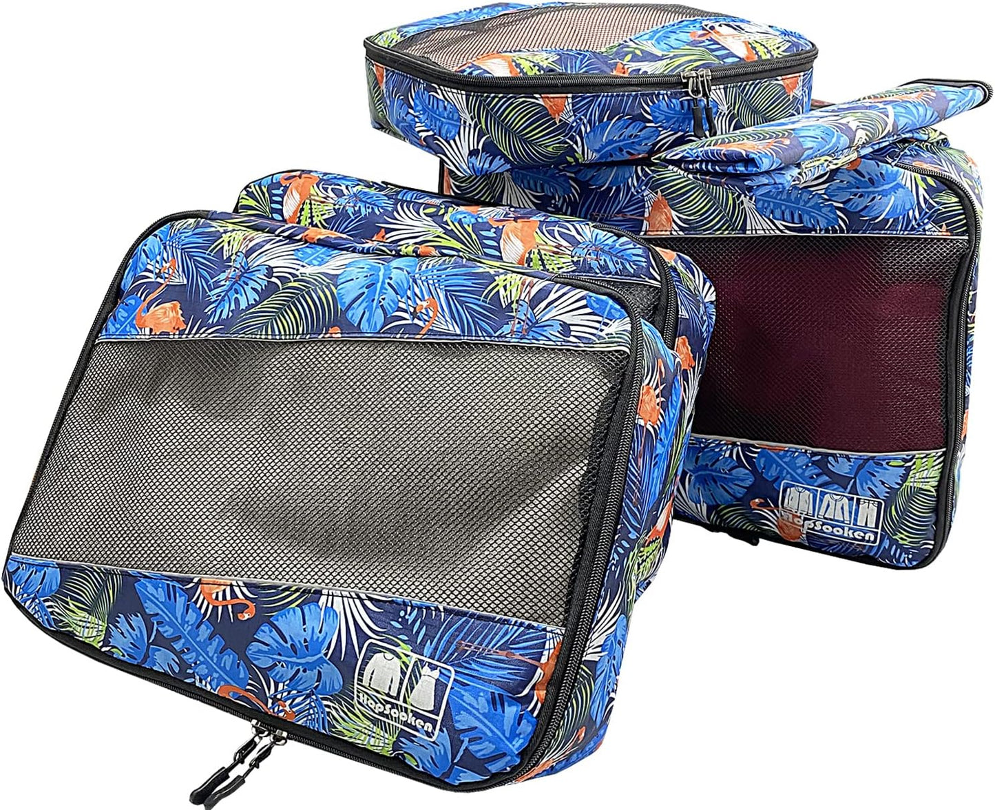 5 Set Packing Cubes for Travel Large Suitcase Luggage Organizer Bags Travel Accessories Vacation 4 Cubes 1 Laundry Pouch Bag