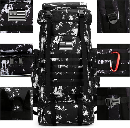 Hiking Backpack for Men 70L/100L Camping Backpack Military Rucksack Molle 3 Days Assault Pack for Climbing