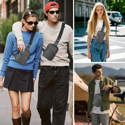 VADOO Crossbody Bags for Women, Mini Lightweight RFID Blocking Sling Men Bag for Phone and Travel (Basic Version- Grey)