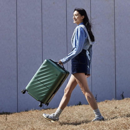 Carry On Suitcase, 20 Inch Carry-On Luggage with Double Spinner Wheels, Anti-Burst Zipper, Hard Case PC Suitcase Carry On, Lightweight Travel Luggage, TSA Approved (Seaweed Green, Hudson)