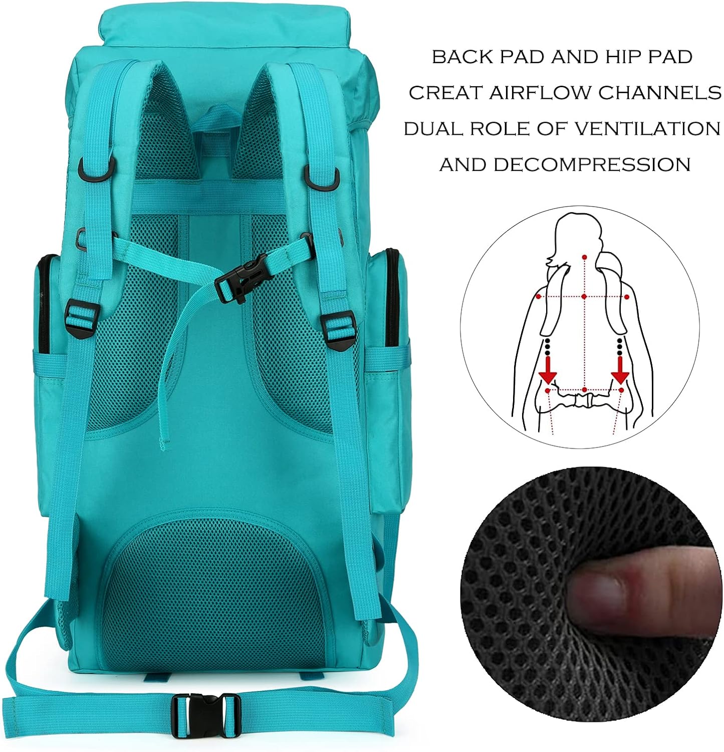 Hiking Backpack for Men 70L/100L Camping Backpack Military Rucksack Molle 3 Days Assault Pack for Climbing