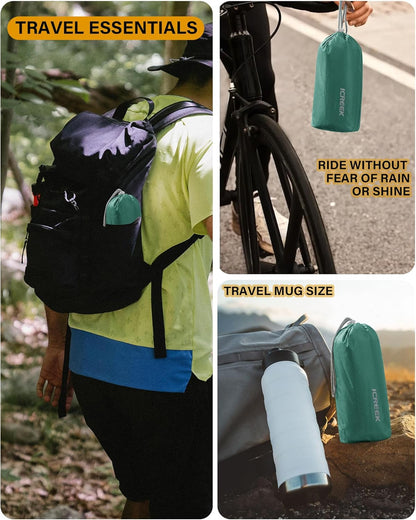 iCreek Hooded Rain Poncho with Pocket Waterproof Lightweight Unisex Raincoat Jacket for Hiking, Camping, Outdoor