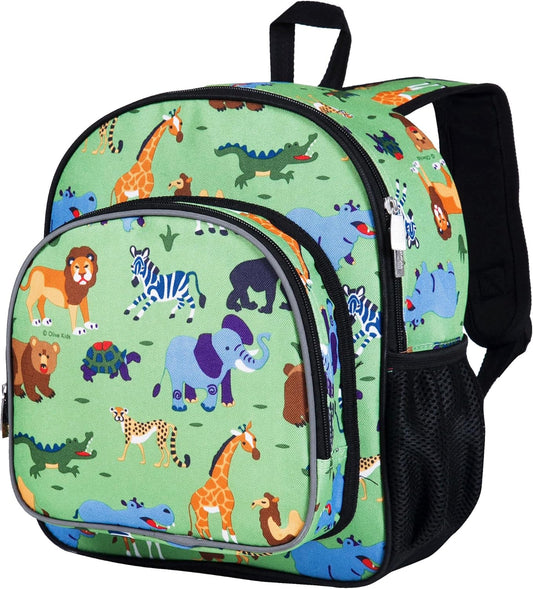 Wildkin 12-inch Kids Backpack – Padded, Adjustable, Ideal for Daycare & Travel - Wild Animals