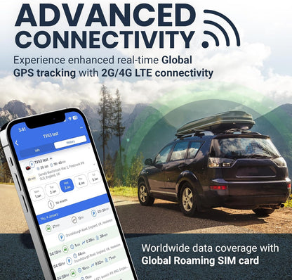 Truview TV130 4G GPS Tracker with - Live Updates-Vehicle Tracking Device for Cars, Vans, Trucks & More - Easy 2-Wire Installation, Mobile App, 24/7 Support - No Contracts-Subscription Required.