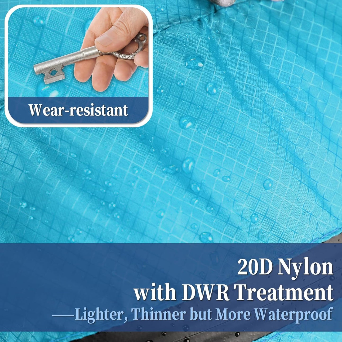 Hiking Daypack - Lightweight & Water-Resistant Portable Backpack for Travel, Camping, Outdoor Adventures(20L,turquoise blue)