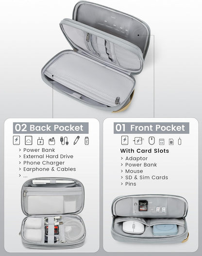 Travelkin Travel Cord Organizer, Electronic Organizer Travel Case, Cable Organizer Bag For Cords,Chargers Phone, Sd Card,Usbs