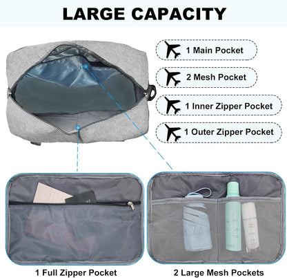 15 Inch Small Carry On Bags for Airplanes Spirit Airlines Personal Item Bag Underseat Foldable Travel Duffle Gym Bags for Women Men(20L, Dark Grey)