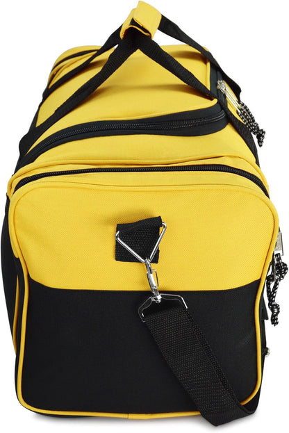 DALIX 21" Blank Sports Duffle Bag Gym Bag Travel Duffel with Adjustable Strap in Gold