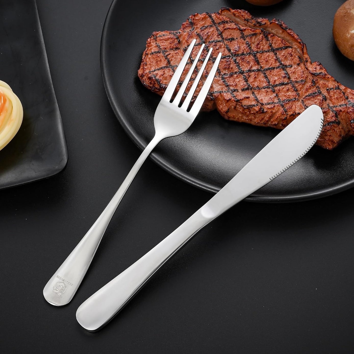 Boulder Bee Travel Utensils Set | Reusable Camping Cutlery Set | Stainless Steel Flatware Set | Portable Silverware Set with Case | Includes Knife/Fork/Spoon/Chopsticks/Cleaning Cloth/Case (Sliver)