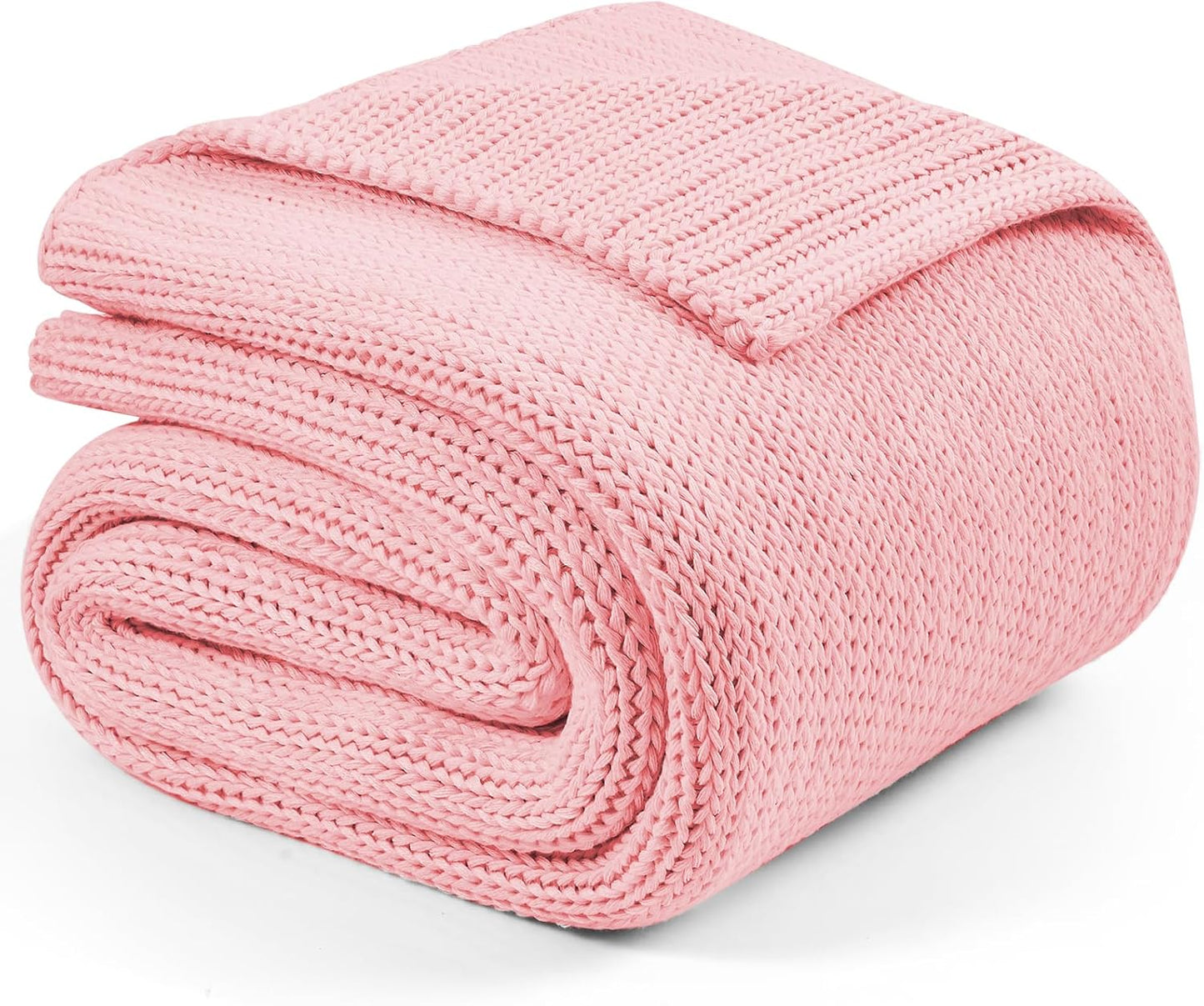 L'AGRATY Knitted Weighted Blanket - 60"x80" 15lbs Cooling Chunky Knit Heavy Blanket for Adults Braided Crochet Throw Thick Cable Yarn Knit Decorative No Beads Evenly Weighted Machine Washable