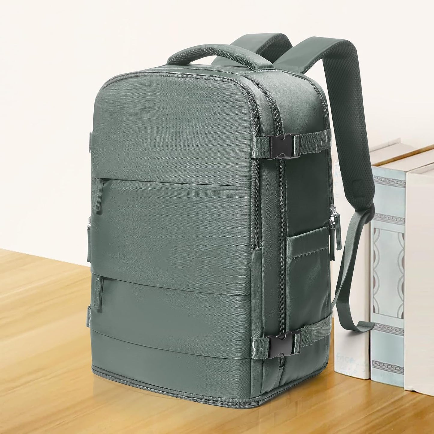 coowoz Travel Backpack Carry On for Women Man Gym Backpack with Laptop Compartment Mochila de Viaje Teacher Personal Item Backpacks Rucksack Airplane Accessories Must Haves Olive Green Small