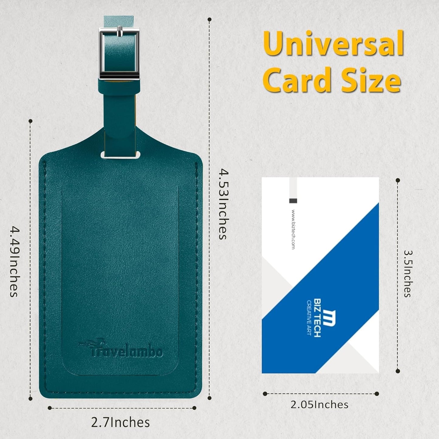 8 Pack Leather Luggage Travel Bag Tags by Travelambo