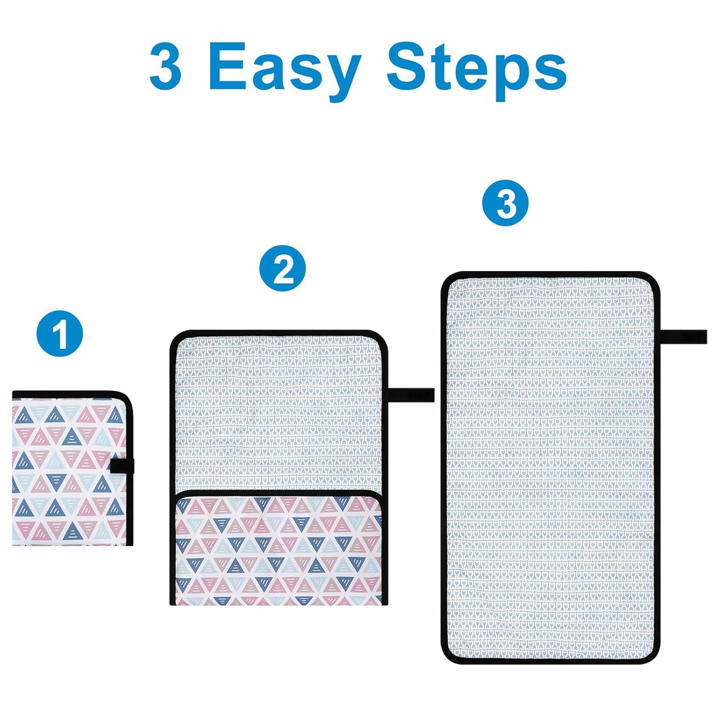 Accmor Portable Diaper Changing Pad, Waterproof Baby Changing Mat, Foldable Portable Travel Changing Pads for Baby, Triangle