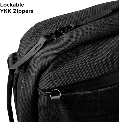 ALPAKA Elements Tech Brief Pro 12L -3-in-1 Recycled Fabric Laptop Briefcase Backpack for 16" Laptop, Anti-Theft Secure with Luggage Pass-Through, Water-Resistant, Fits Tech & Business Essentials,Black