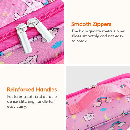 Lifewit Freezable Lunch Box, Insulated Reusable Lunch Bag with 2 Ice Packs, Mini Cooler Snack Bag for Bento Box for Salad, Sandwich, Snacks fo Men Women for Work, Pink 5L