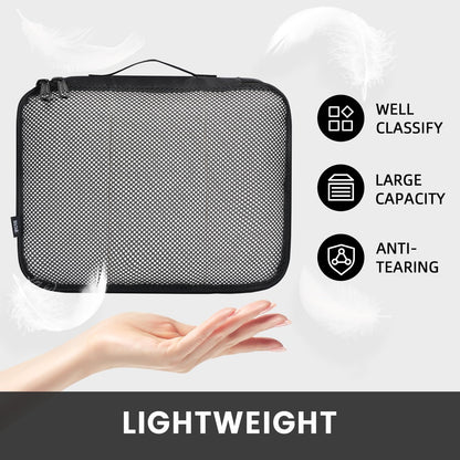 BAGAIL 6 Set Packing Cubes Luggage Packing Organizers for Travel Accessories-Black