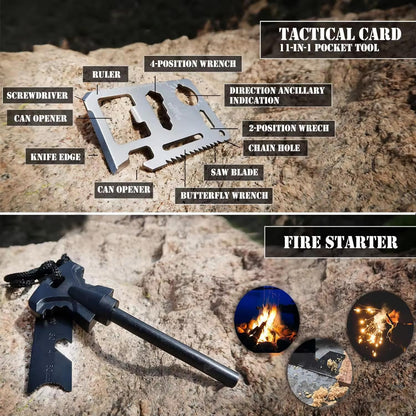 Outdoor Survival First Aid Kit Molle Pouch Survival Kit Gear Emergency Kits Bag for Camping Hunting Hiking Home Earthquake and Adventures