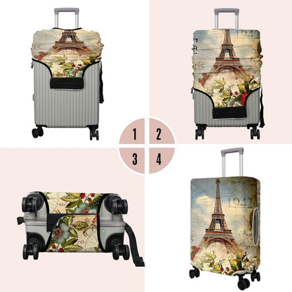 Travel Luggage Cover Suitcase Protector Fits 18-32 Inch Wheel Covers PatternedTravel Related Items Flower Luggage Protector Elastic S