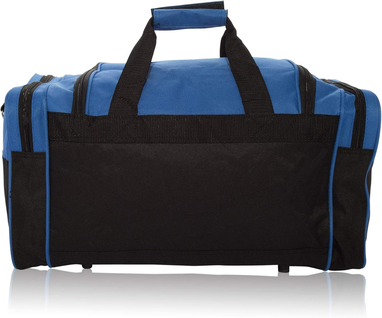 DALIX 21" Blank Sports Duffle Bag Gym Bag Travel Duffel with Adjustable Strap in Royal Blue