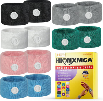 Motion Sickness Bands/Acupressure Nausea Wristband for Nausea,Sea Sickness Wristbands for Natural Relief of Morning Sickness,Dizziness, Motion Sickness(Car, Sea, Flying Travel Sickness)