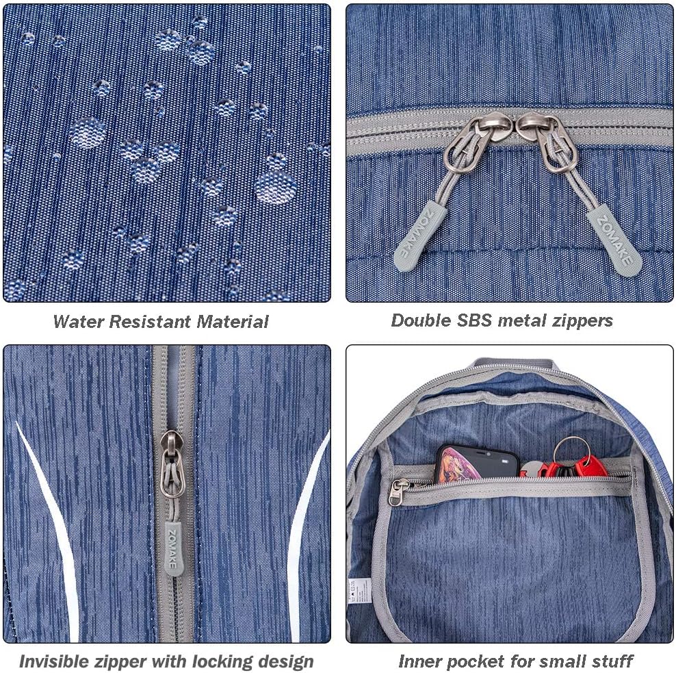 ZOMAKE 25L Ultra Lightweight Packable Backpack, Foldable Hiking Backpacks Water Resistant Small Folding Daypack for Travel(Navy Blue)