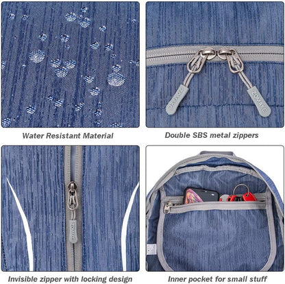 ZOMAKE 25L Ultra Lightweight Packable Backpack, Foldable Hiking Backpacks Water Resistant Small Folding Daypack for Travel(Navy Blue)