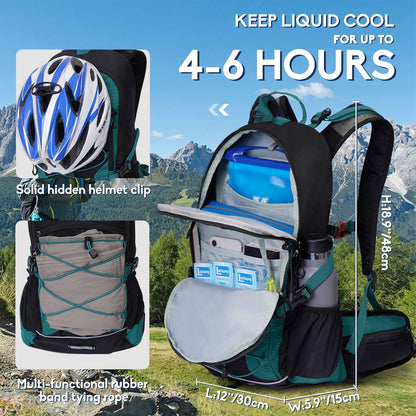 Hydration Backpack 3L Water Bladder, Hiking Water Backpack with Rain Cover, Insulation Hydration Daypack Rucksack for Cycling
