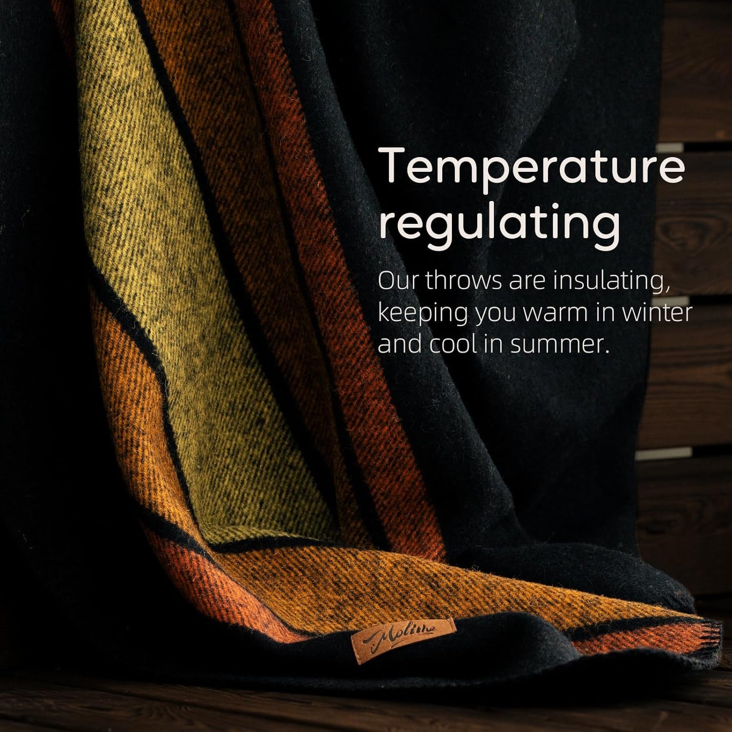 100% Wool Blanket, 62" x 86", Warm, Thick, Washable, Military Wool Blanket, Great for Camping, Outdoors, Sporting Events, Survival Kits