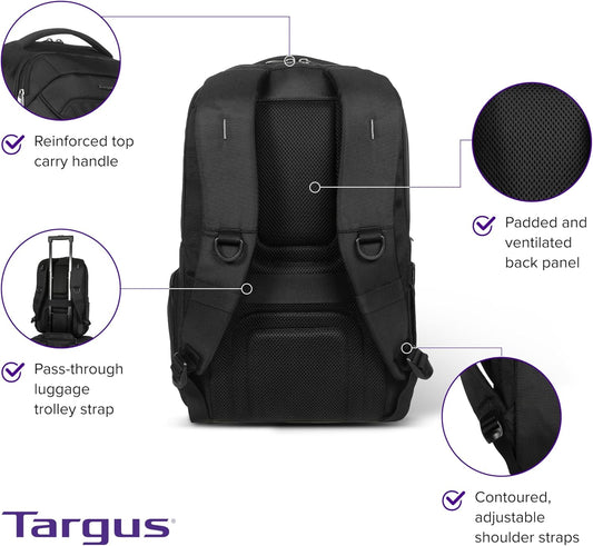 Targus Legend IQ Laptop Backpack Travel Backpack for Laptops up to 16-Inches Backpack for Men and Women, Black (TSB705US)