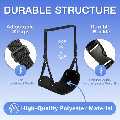 2-Pack Airplane Travel Footrest Hammock - Perfect Airplane Foot Hammock to Relax Your Feet - Travel Essentials Comfy Foot Hanger Plane Footrest for Long Trip