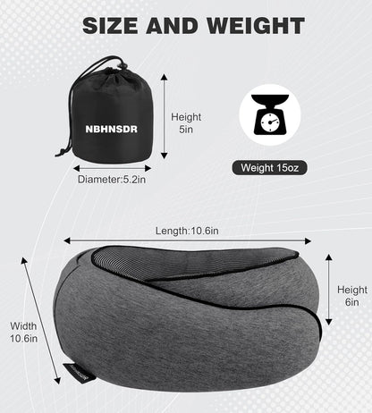 Airplane Travel Pillow, Memory Foam Travel Pillow, Suitable for Sleeping on Planes, in Offices and in Cars, a Must-Have for Long Flights, and a Necessity for Road Trips.