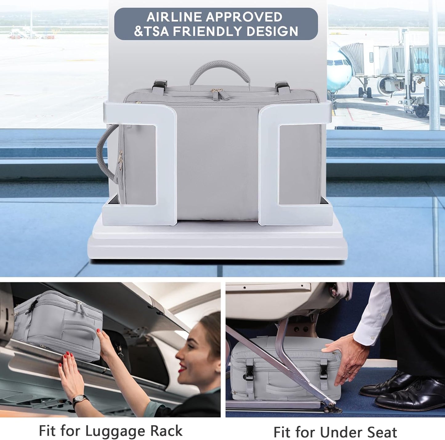 Beraliy Large Travel Backpack, Airline Approved Carry On Backpack, 16 Laptop Backpack,Waterproof Personal Item Bag, Business Hiking Weekender Overnight Bag, Dark Gray