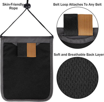 Travel Pouch Neck Wallet Family Passport Holder Organizer Case with RFID Blocking