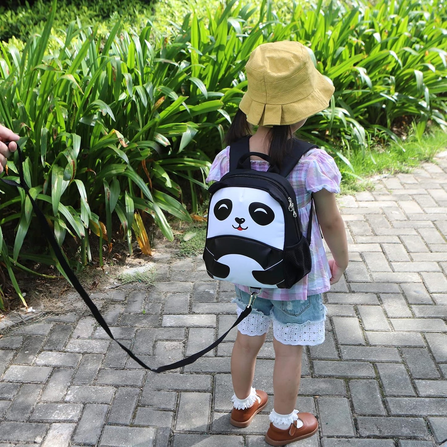 yodo Kids Insulated Toddler Backpack with Safety Harness Leash and Name Label - Playful Preschool Lunch Boxes Carry Bag, Panda