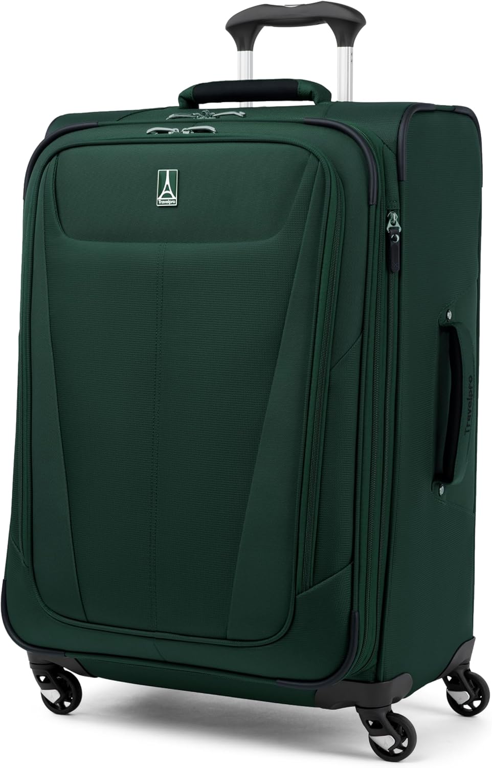 Travelpro Maxlite 5 Softside Expandable Checked Luggage with Spinner Wheels, Lightweight, 25-Inch — Forest Green