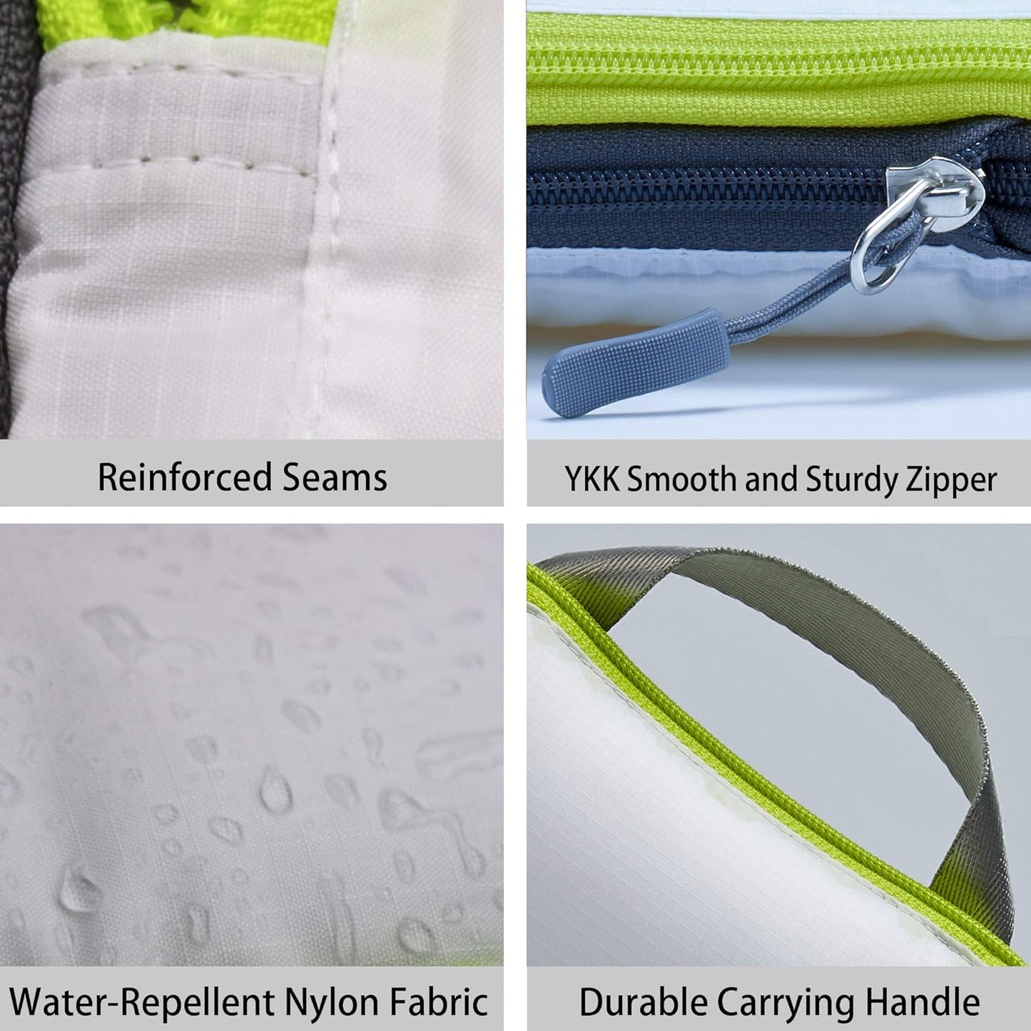 Cipway - 5 Set Compression Packing Cubes for Travel, Ultralight Packing Organizers for Luggage Suitcase & Backpack (White), L