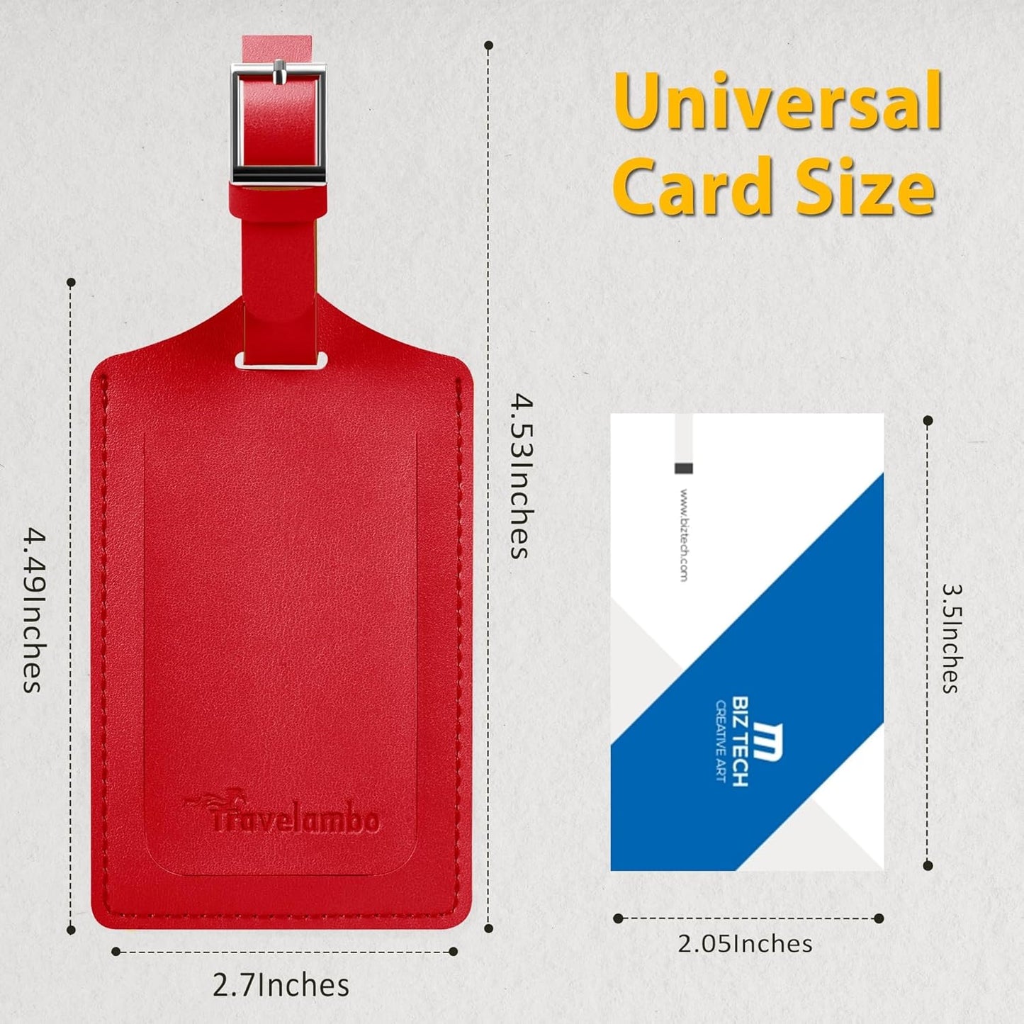 8 Pack Leather Luggage Travel Bag Tags by Travelambo