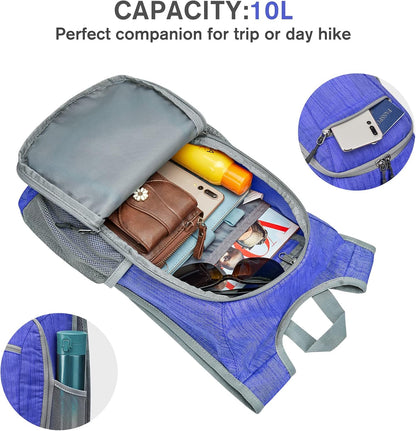 G4Free 10L/15L Hiking Backpack Lightweight Packable Hiking Daypack Small Travel Outdoor Foldable Shoulder Bag
