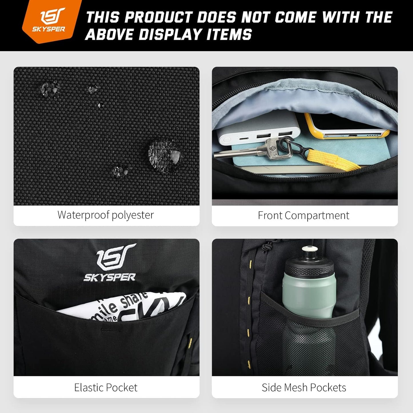 SKYSPER Hiking Daypack 30L Camping Backpack, Day Packs for Men Women Travel Outdoor Camp