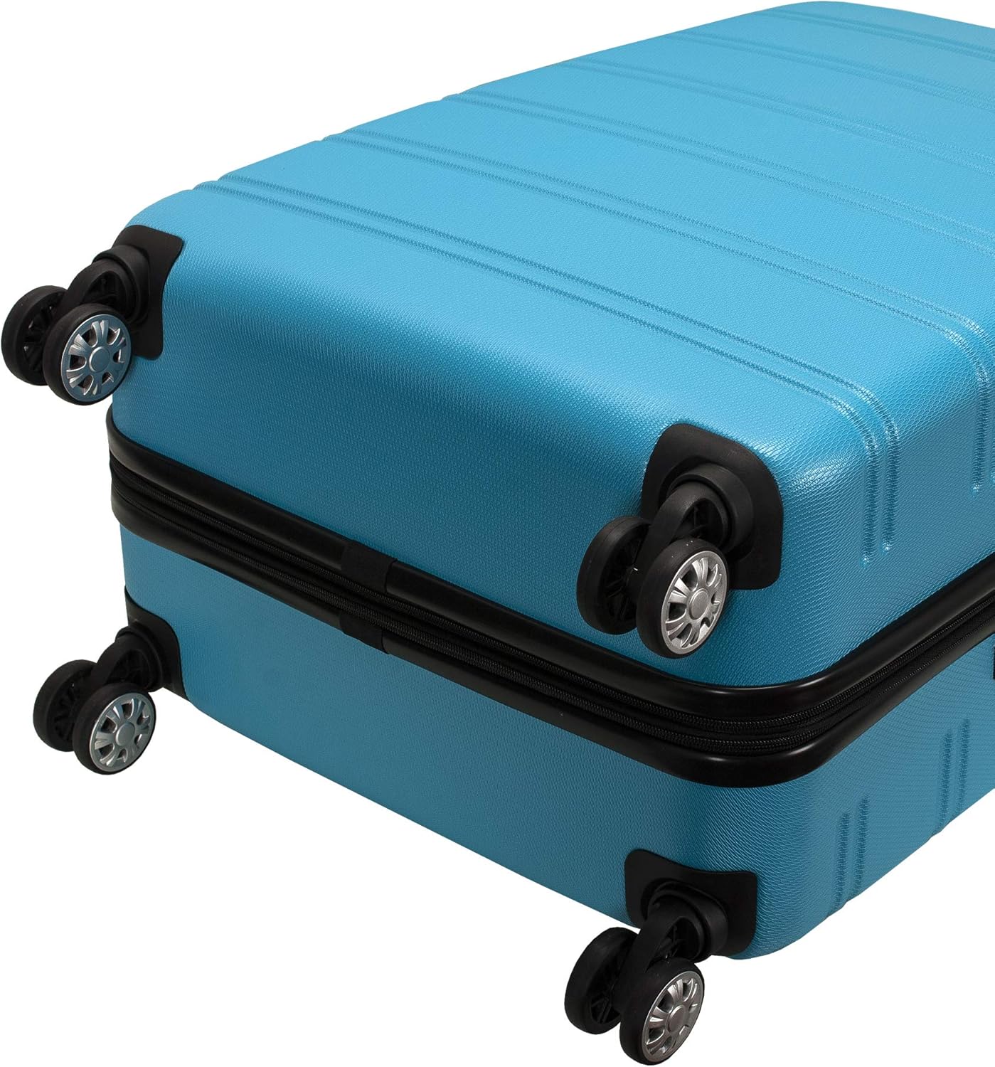 Rockland Melbourne Hardside Expandable Spinner Wheel Luggage, Turquoise, 2 Piece (20/28)