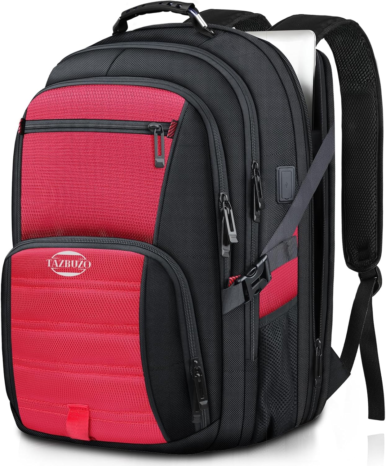 52L Extra Large Travel Backpack, 18.4 Inch Travel Laptop Backpack, Multiple Pockets 55L Carry on Backpack with USB Port, TSA Friendly Water Resistant College School Business Bag for Women, Red