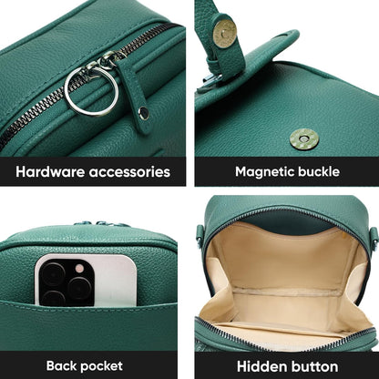 1060 Leather Crossbody Bags for Women Anti-Theft Vegan Purse with Card Slots, Travel Shoulder Bag, Waterproof Crossbody Purse