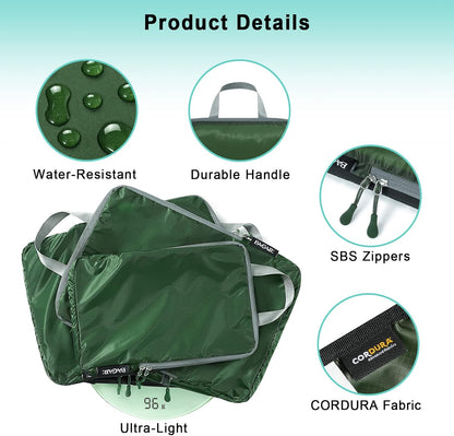 BAGAIL 6 Set Ultralight Compression Packing Cubes Packing Organizer for Travel Accessories Luggage Suitcase Backpack