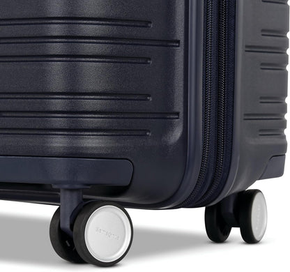 Samsonite Elevation Plus - Carry-On Hardside Luggage with QuickEntry™ Front Compartment - Scratch Resistant Polypropylene Shell, AirTag Holder, TSA Lock, Airline Approved - Midnight Blue